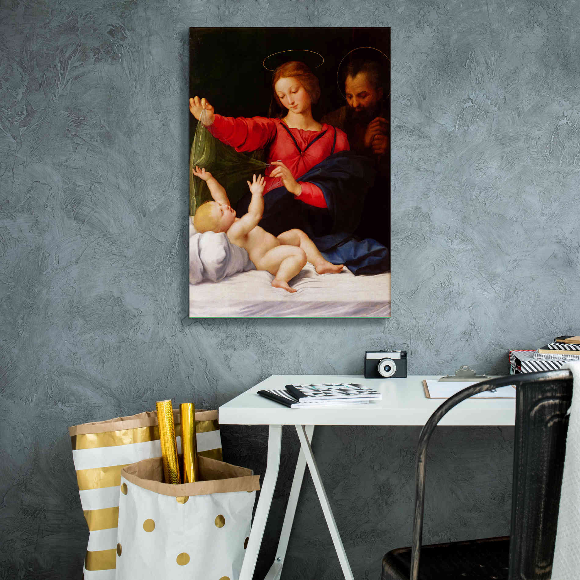 'Madonna of Loreto' by Raphael, Canvas Wall Art,18 x 26