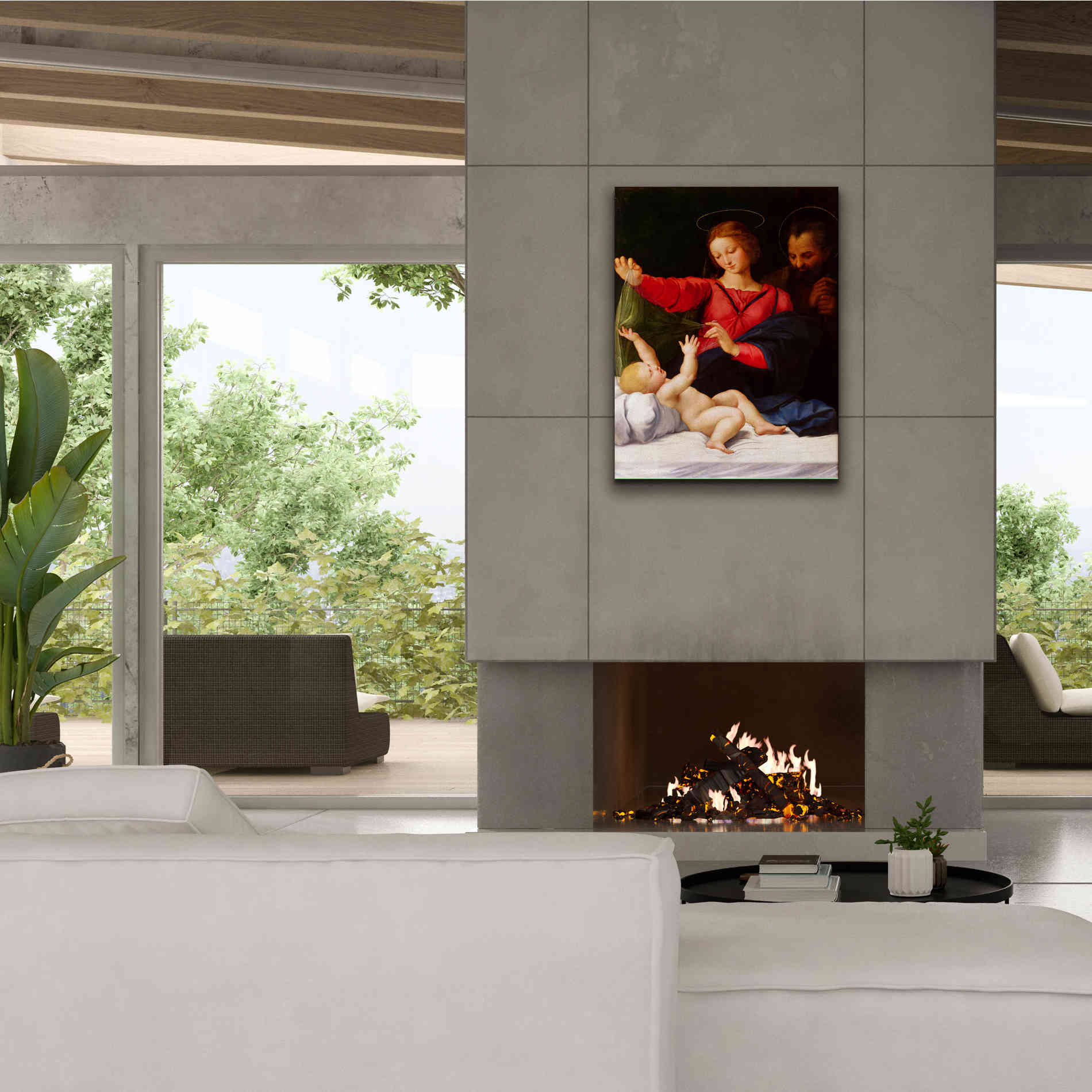 'Madonna of Loreto' by Raphael, Canvas Wall Art,26 x 34