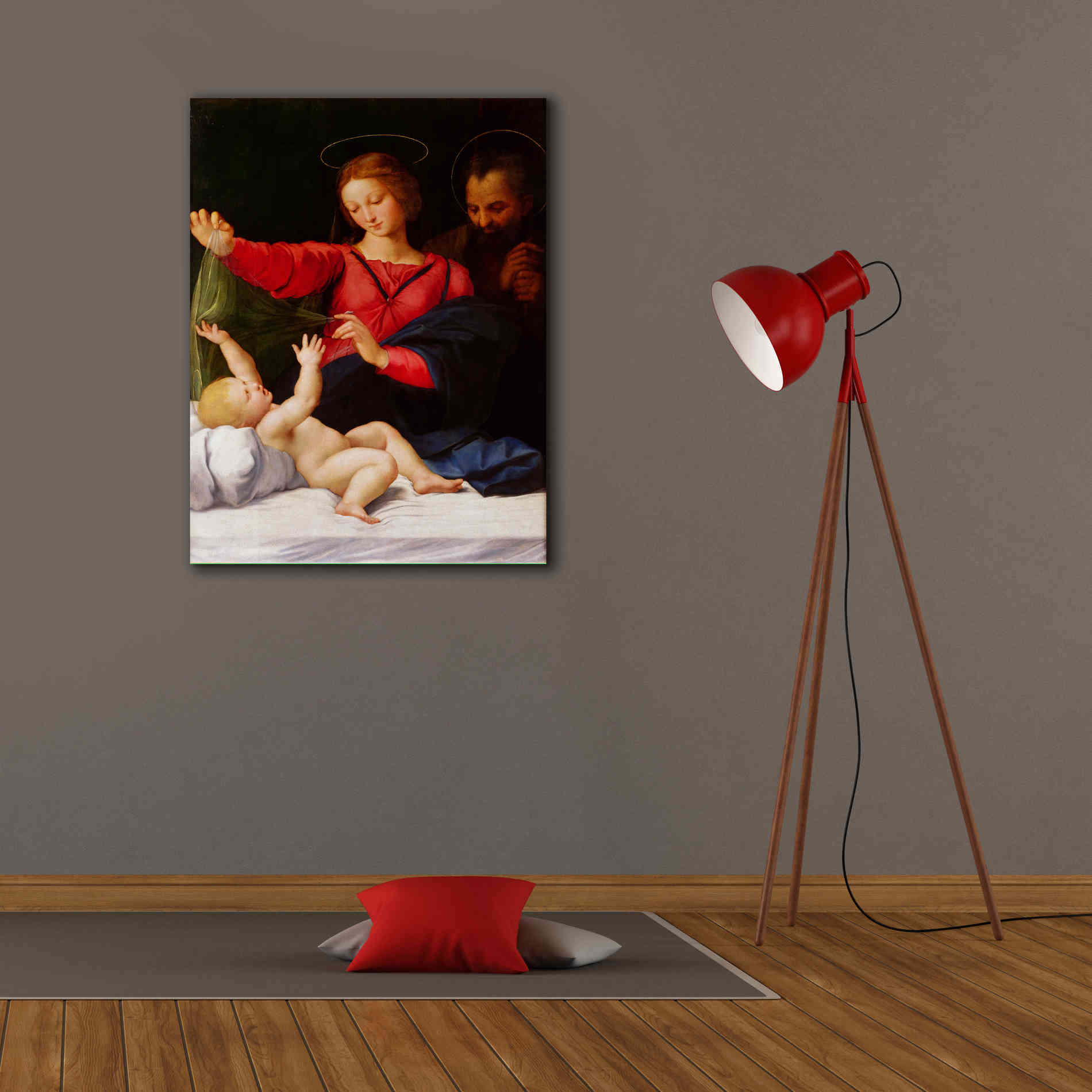 'Madonna of Loreto' by Raphael, Canvas Wall Art,26 x 34