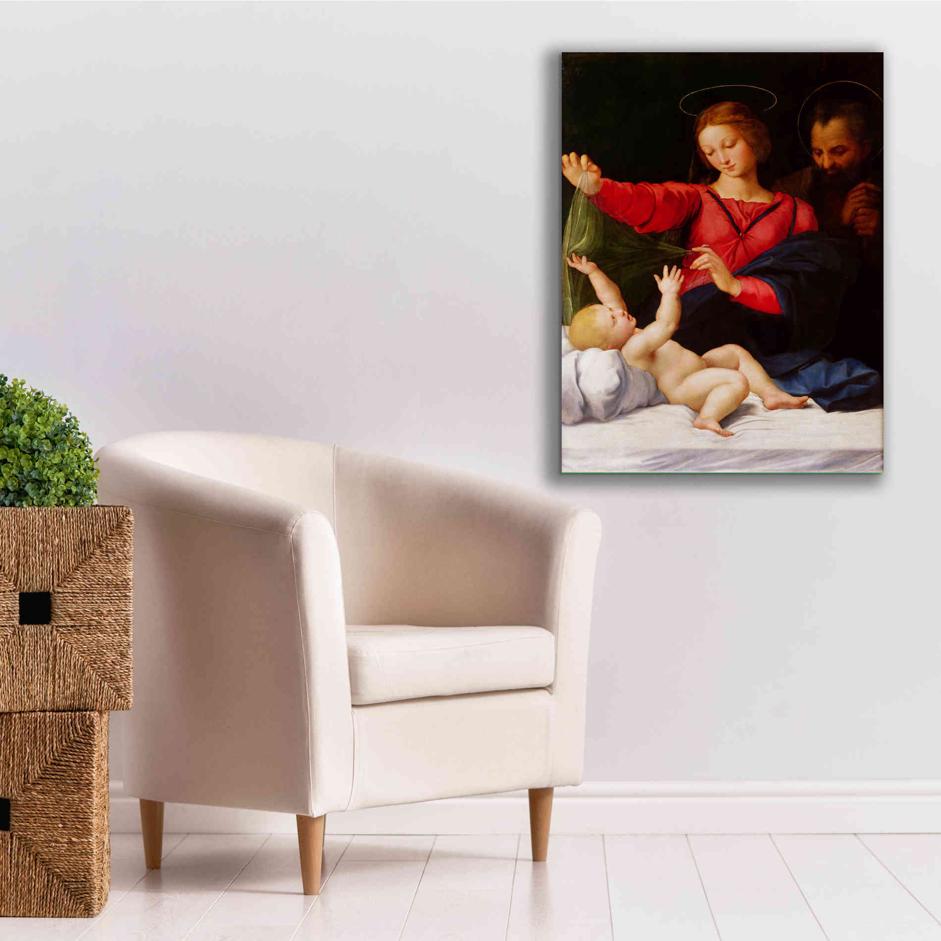 'Madonna of Loreto' by Raphael, Canvas Wall Art,26 x 34