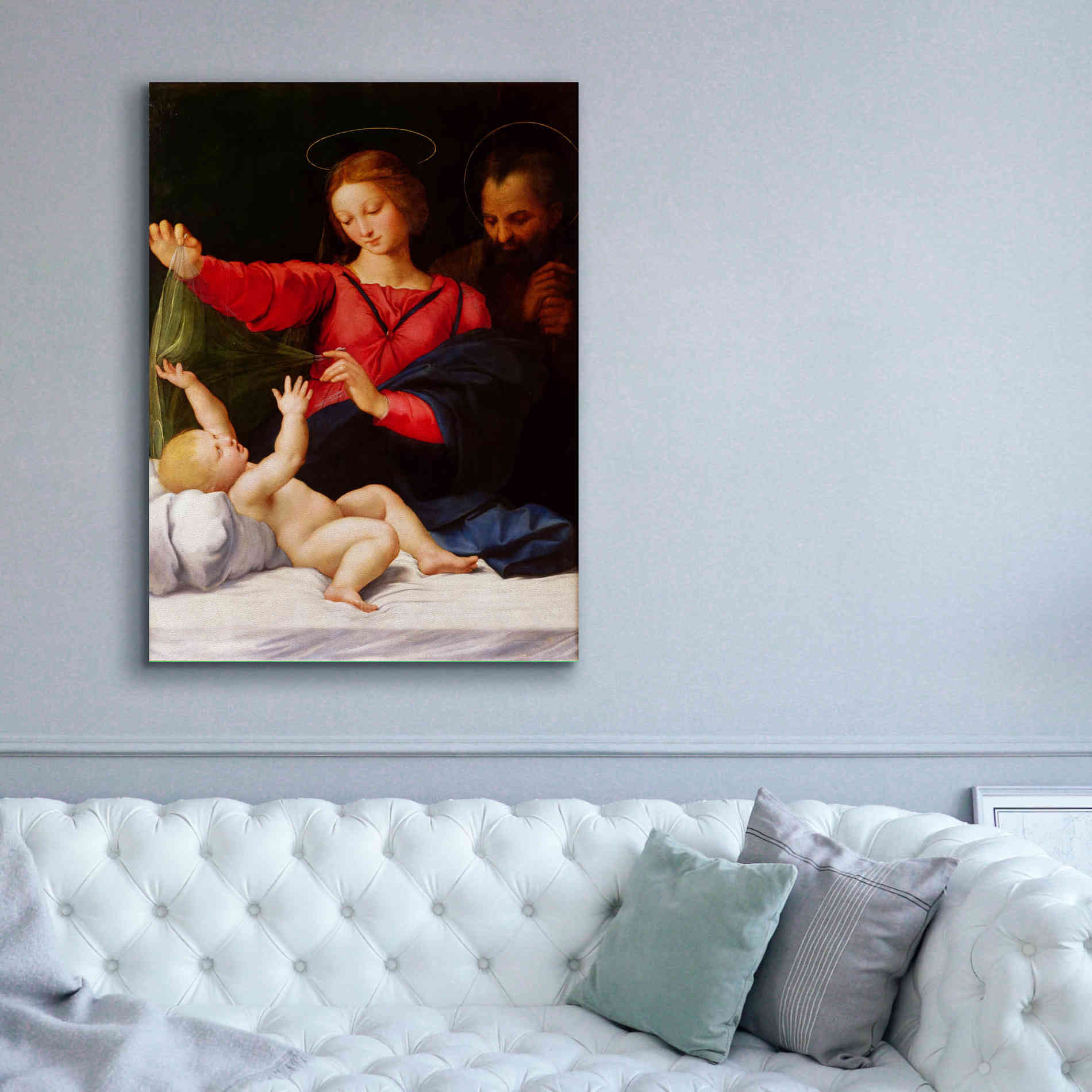 'Madonna of Loreto' by Raphael, Canvas Wall Art,40 x 54