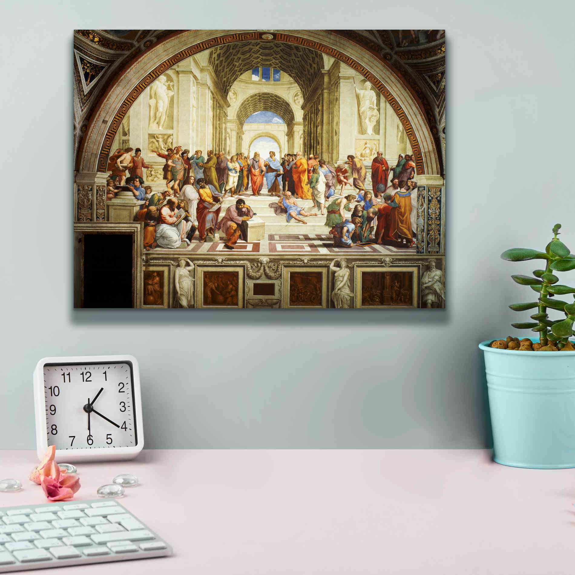 'The School of Athens' by Raphael, Canvas Wall Art,16 x 12