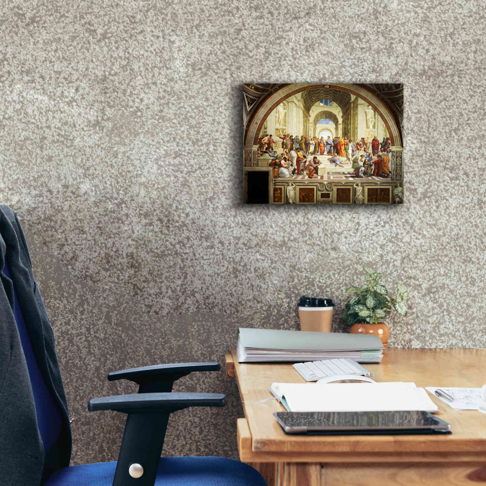 'The School of Athens' by Raphael, Canvas Wall Art,16 x 12