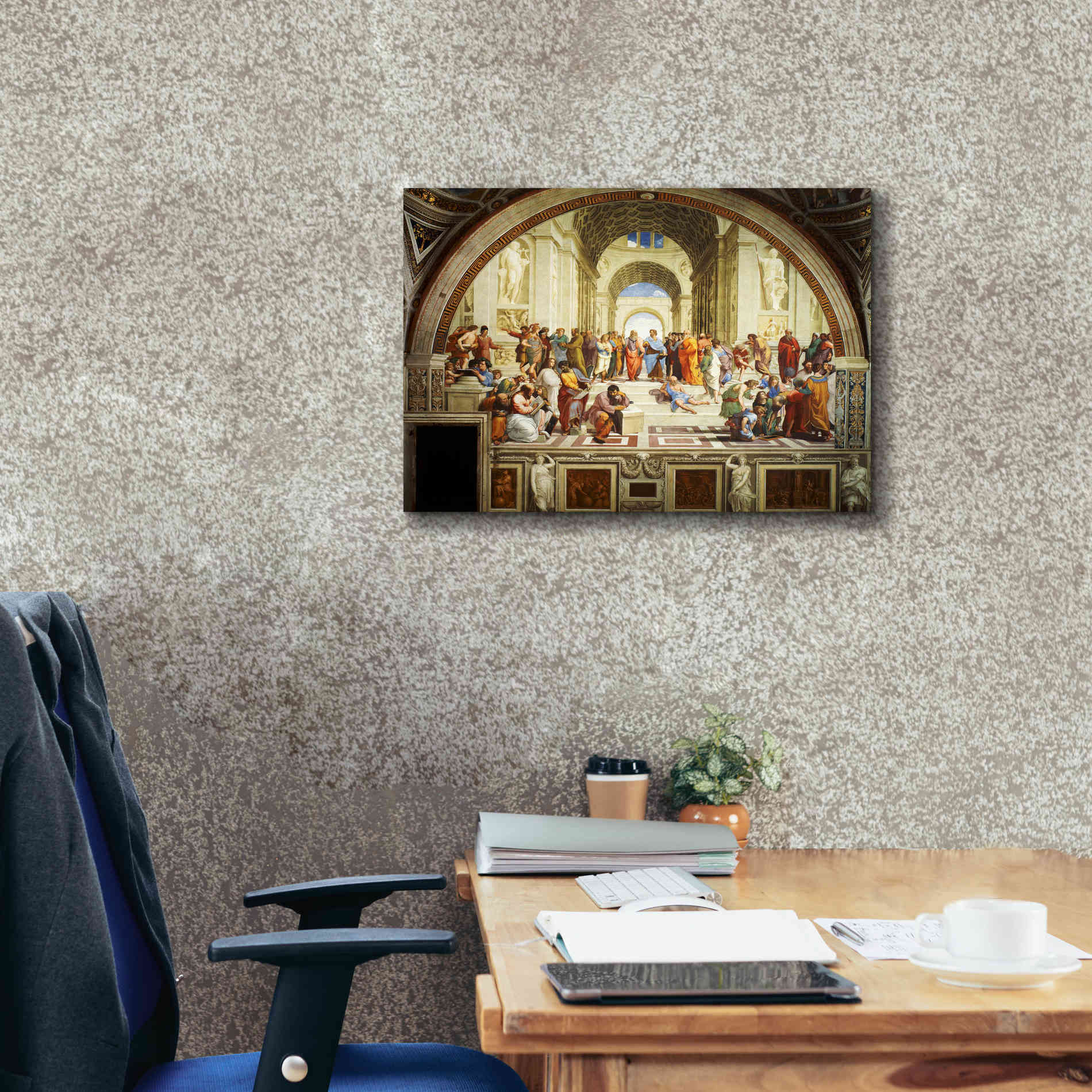 'The School of Athens' by Raphael, Canvas Wall Art,26 x 18