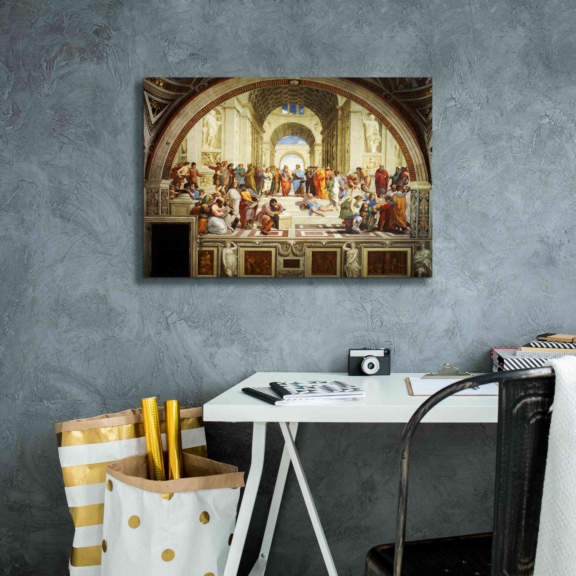 'The School of Athens' by Raphael, Canvas Wall Art,26 x 18
