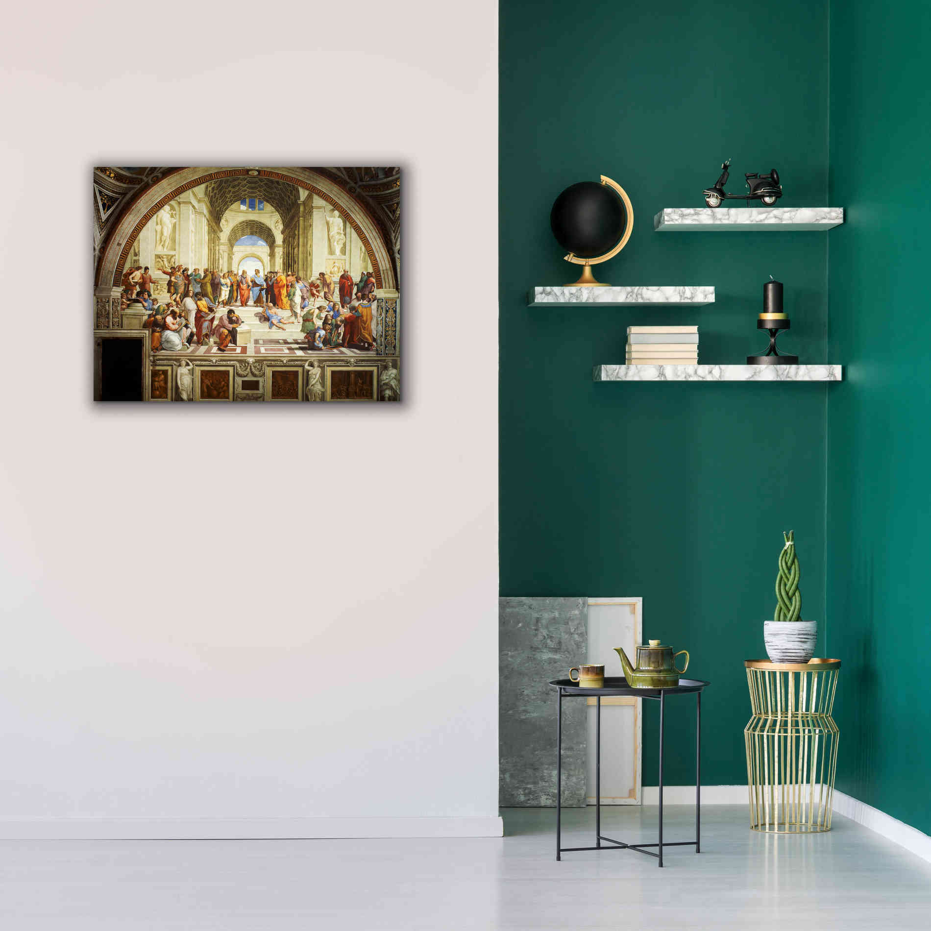 'The School of Athens' by Raphael, Canvas Wall Art,34 x 26