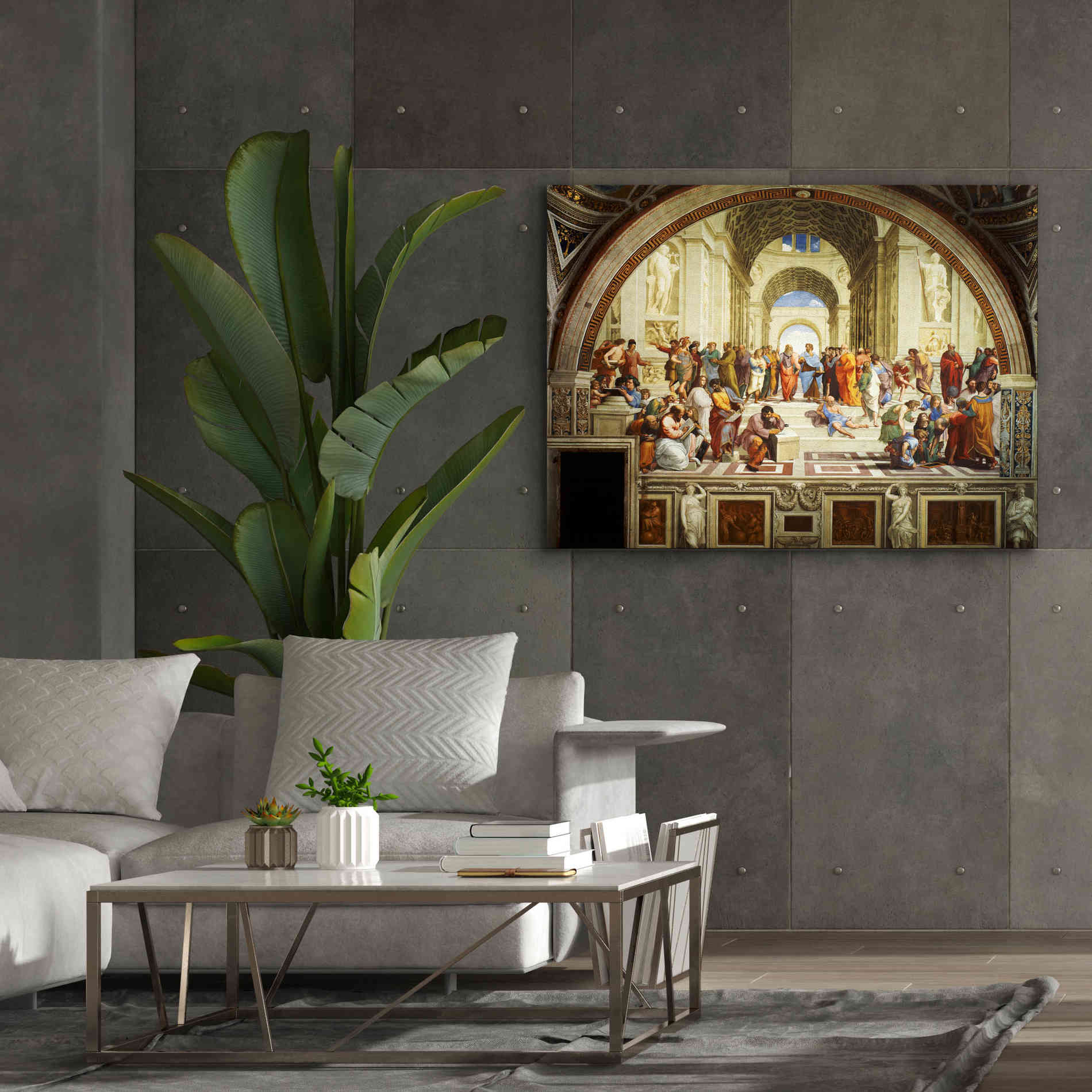 'The School of Athens' by Raphael, Canvas Wall Art,54 x 40