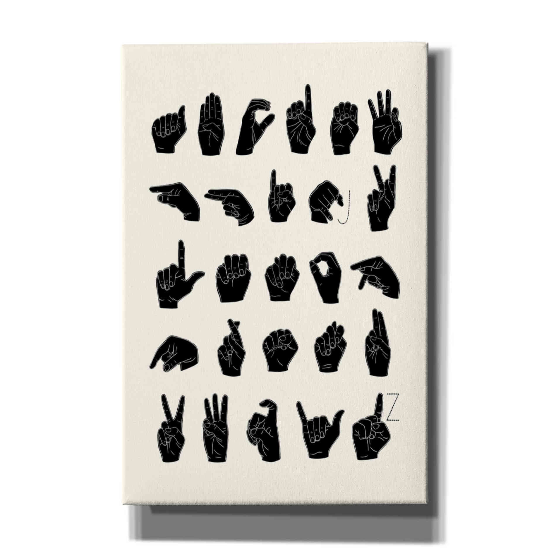 'Sign Language I' by Emma Scarvey, Canvas Wall Art