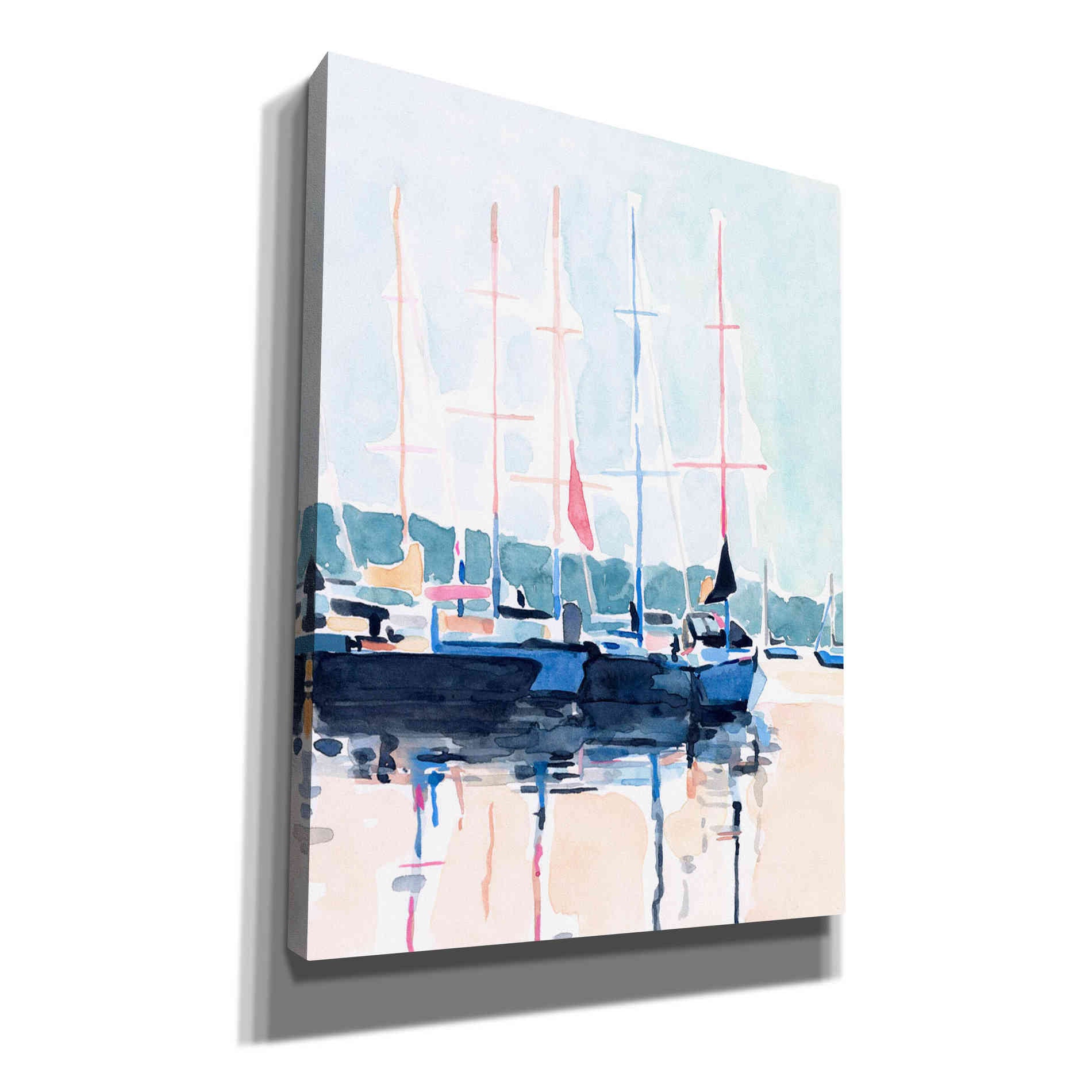 'Watercolor Boat Club I' by Emma Scarvey, Canvas Wall Art