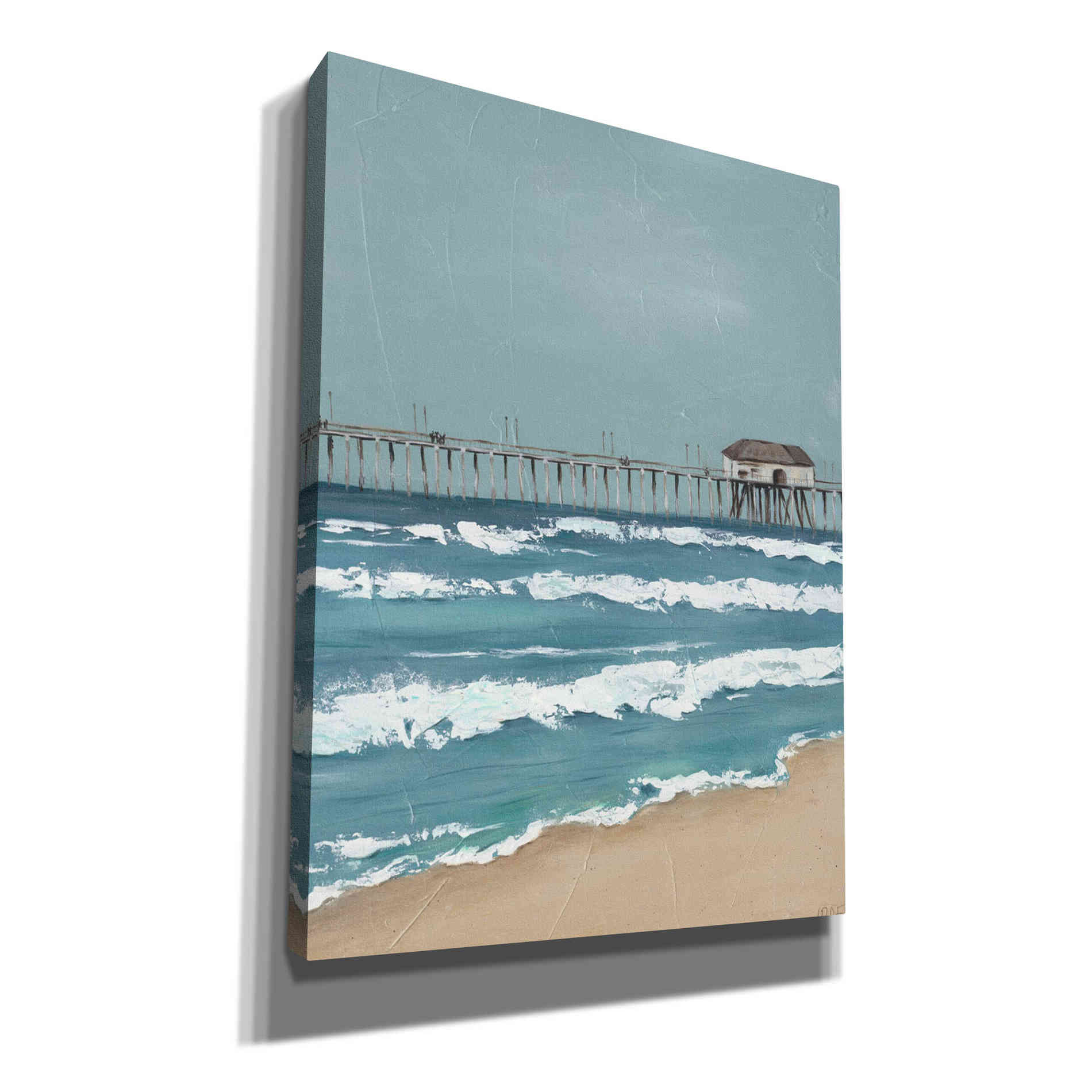 'Fishing Pier Diptych II' by Jade Reynolds, Canvas Wall Art