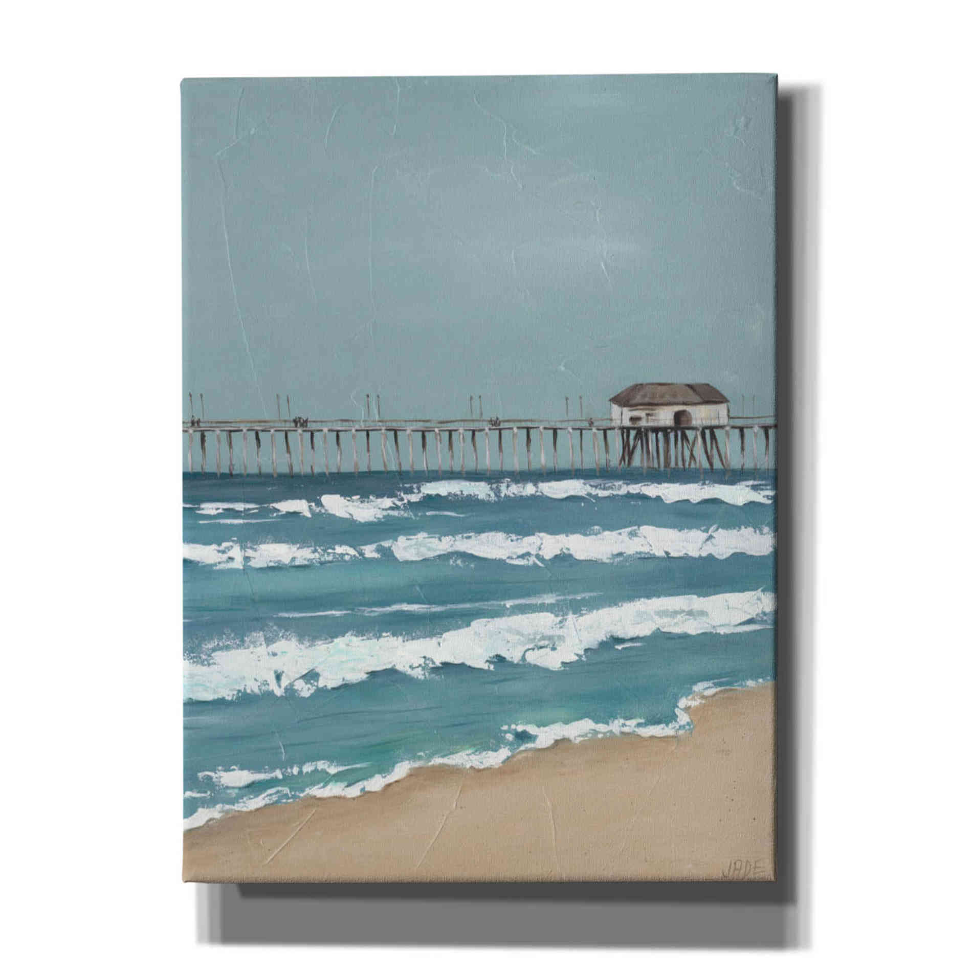 'Fishing Pier Diptych II' by Jade Reynolds, Canvas Wall Art