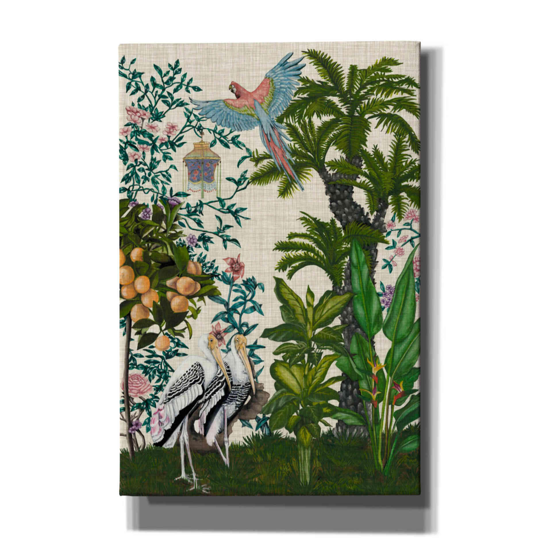 'Paradis Chinoiserie II' by Naomi McCavitt, Canvas Wall Art