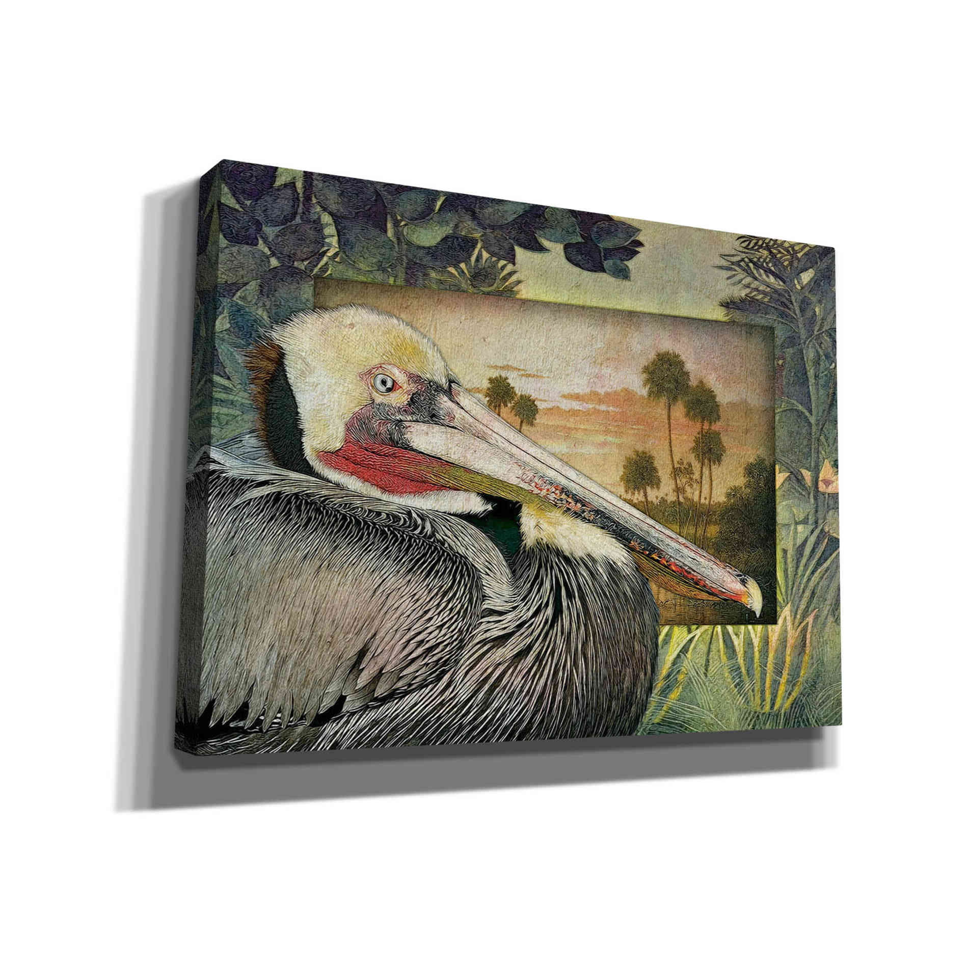 'Pelican Paradise I' by Steve Hunziker, Canvas Wall Art