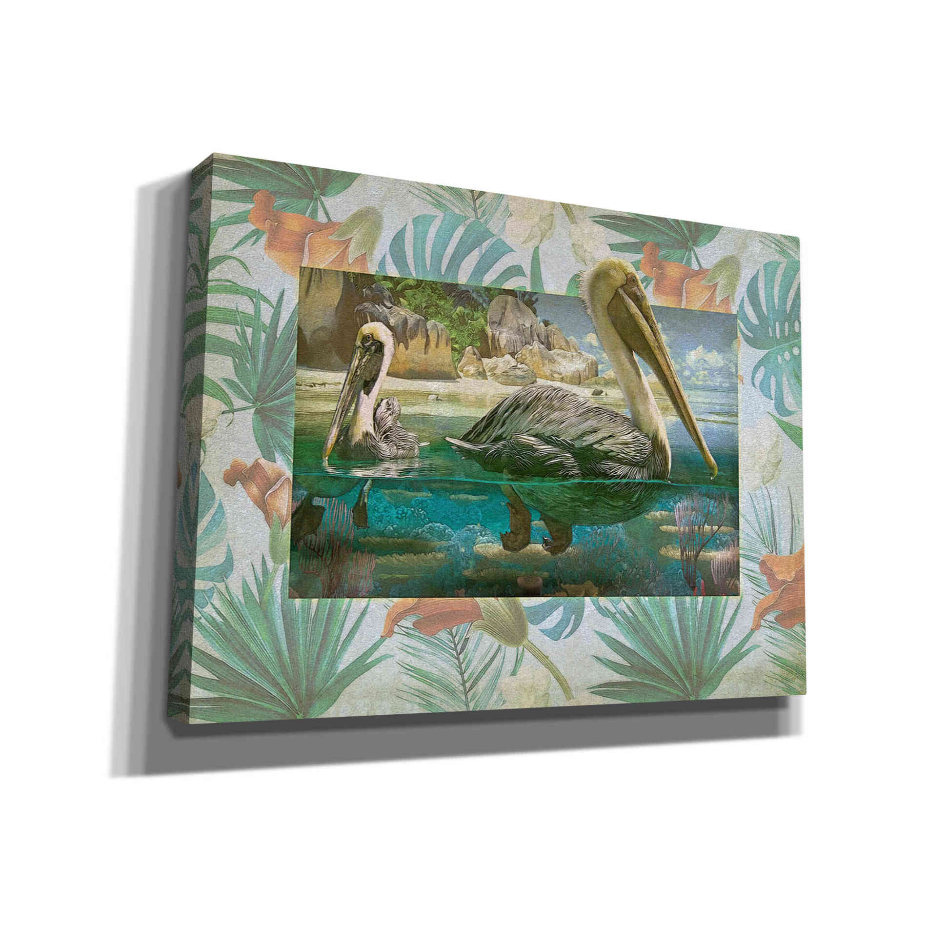 'Pelican Paradise V' by Steve Hunziker, Canvas Wall Art