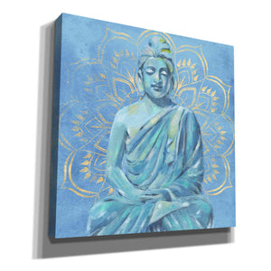 'Buddha on Blue II' by Annie Warren, Canvas Wall Art
