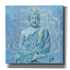 'Buddha on Blue II' by Annie Warren, Canvas Wall Art
