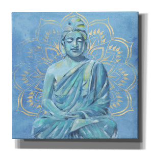 'Buddha on Blue II' by Annie Warren, Canvas Wall Art