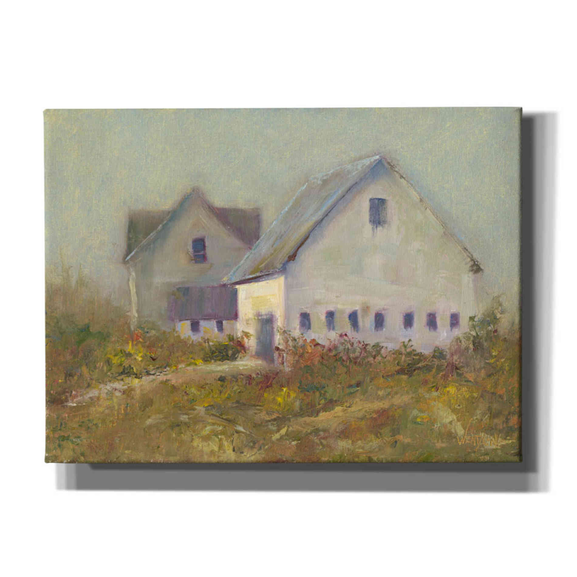 'White Barn I' by Marilyn Wendling, Canvas Wall Art