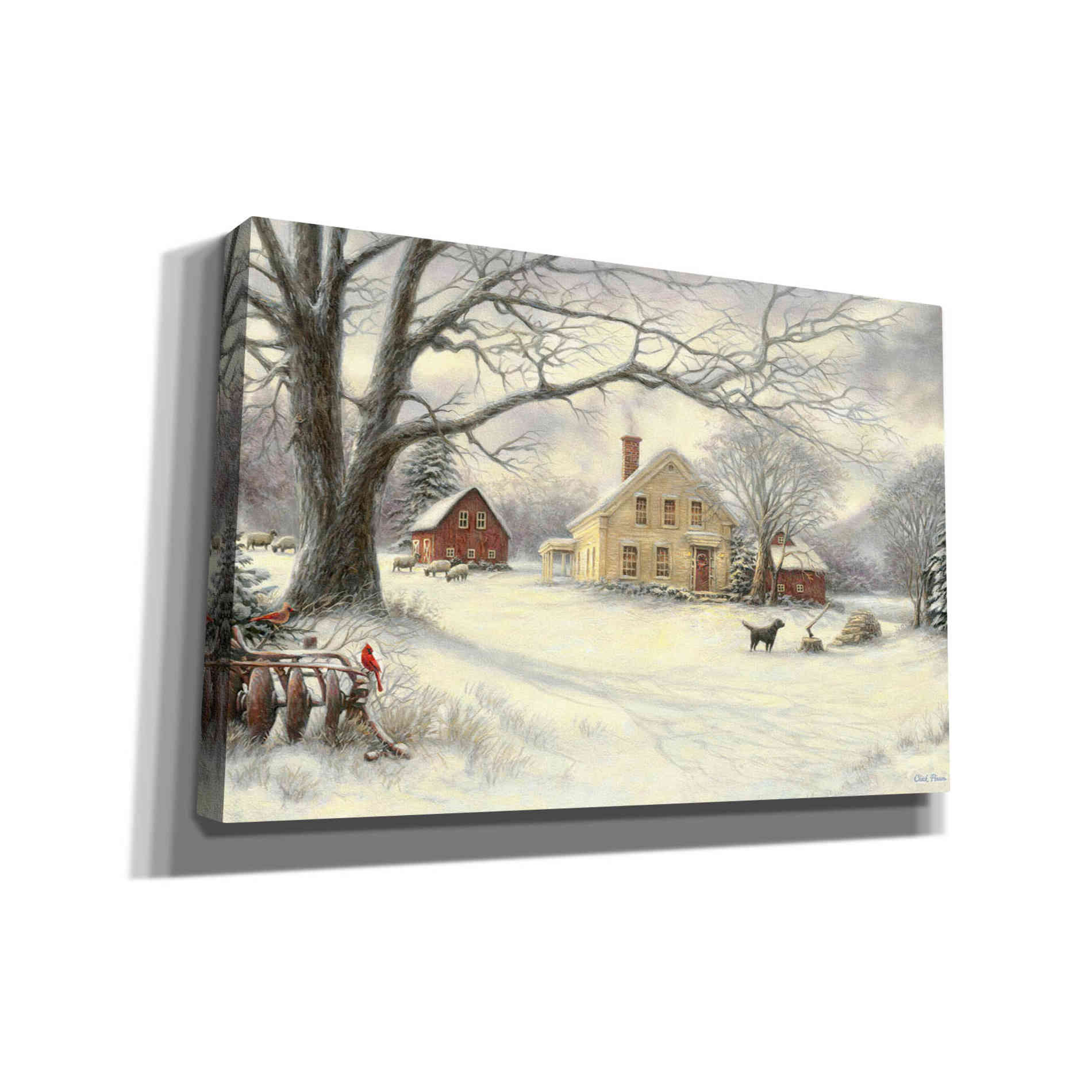 'Old Country Farm' by Chuck Pinson, Canvas Wall Art