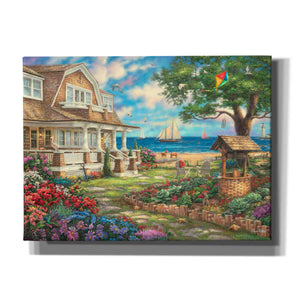 'Sea Garden Cottage' by Chuck Pinson, Canvas Wall Art