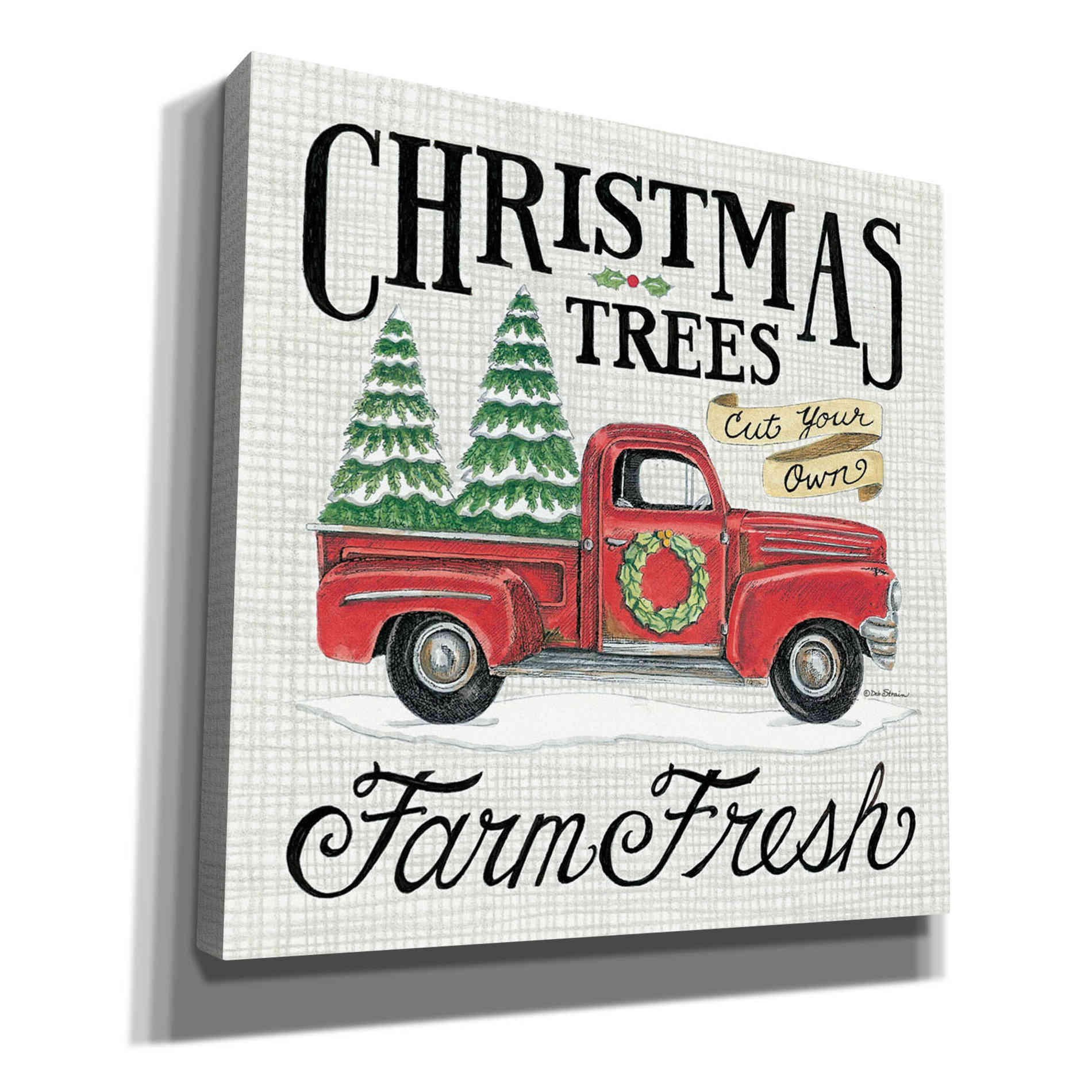 'Christmas Trees' by Deb Strain, Canvas Wall Art