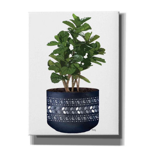 Image of 'Blue Potted Fig Tree' by Heidi Kuntz, Canvas Wall Art