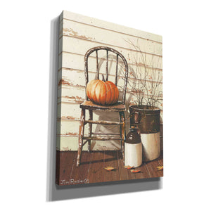 'Pumpkin & Chair' by John Rossini, Canvas Wall Art