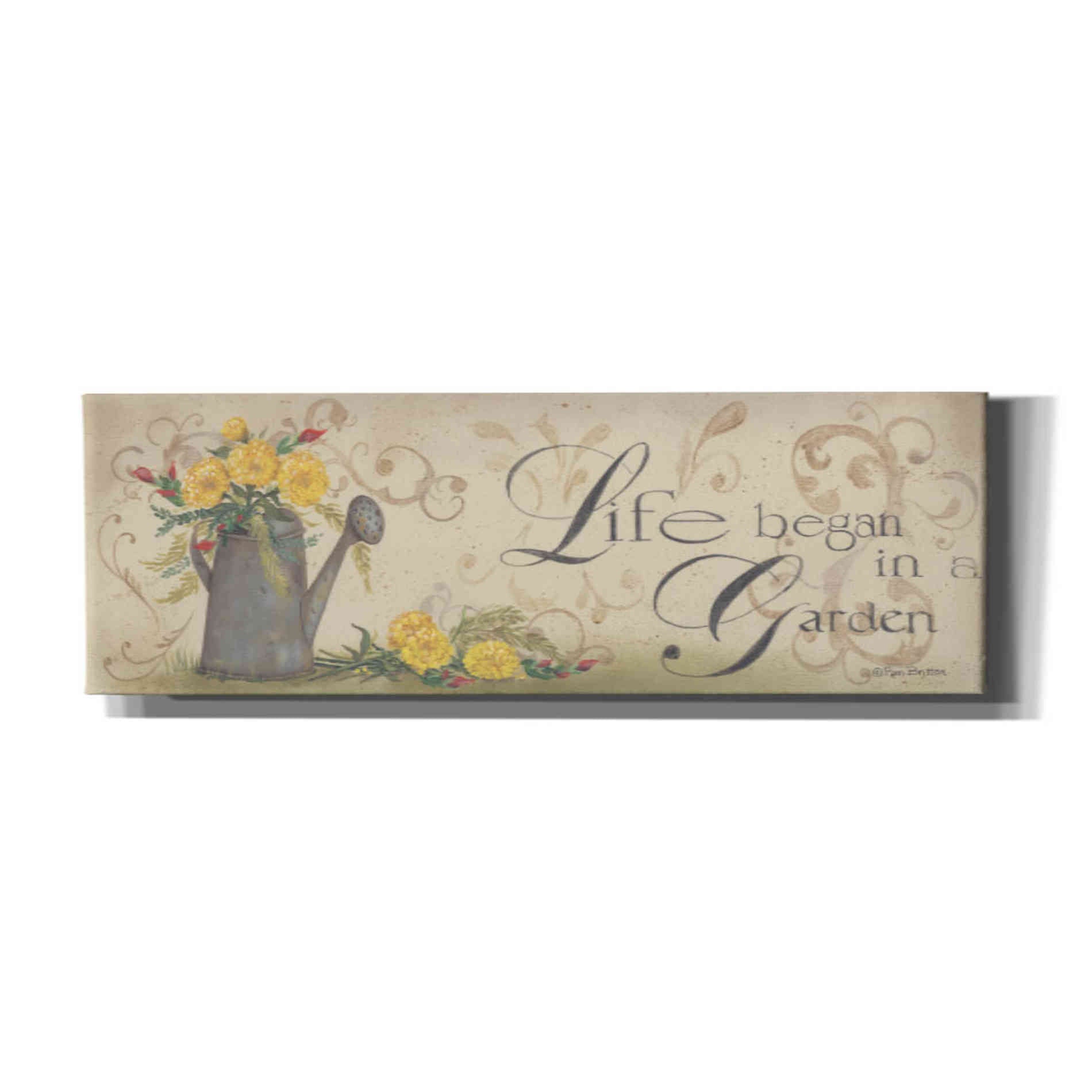 'Life Began in a Garden' by Pam Britton, Canvas Wall Art