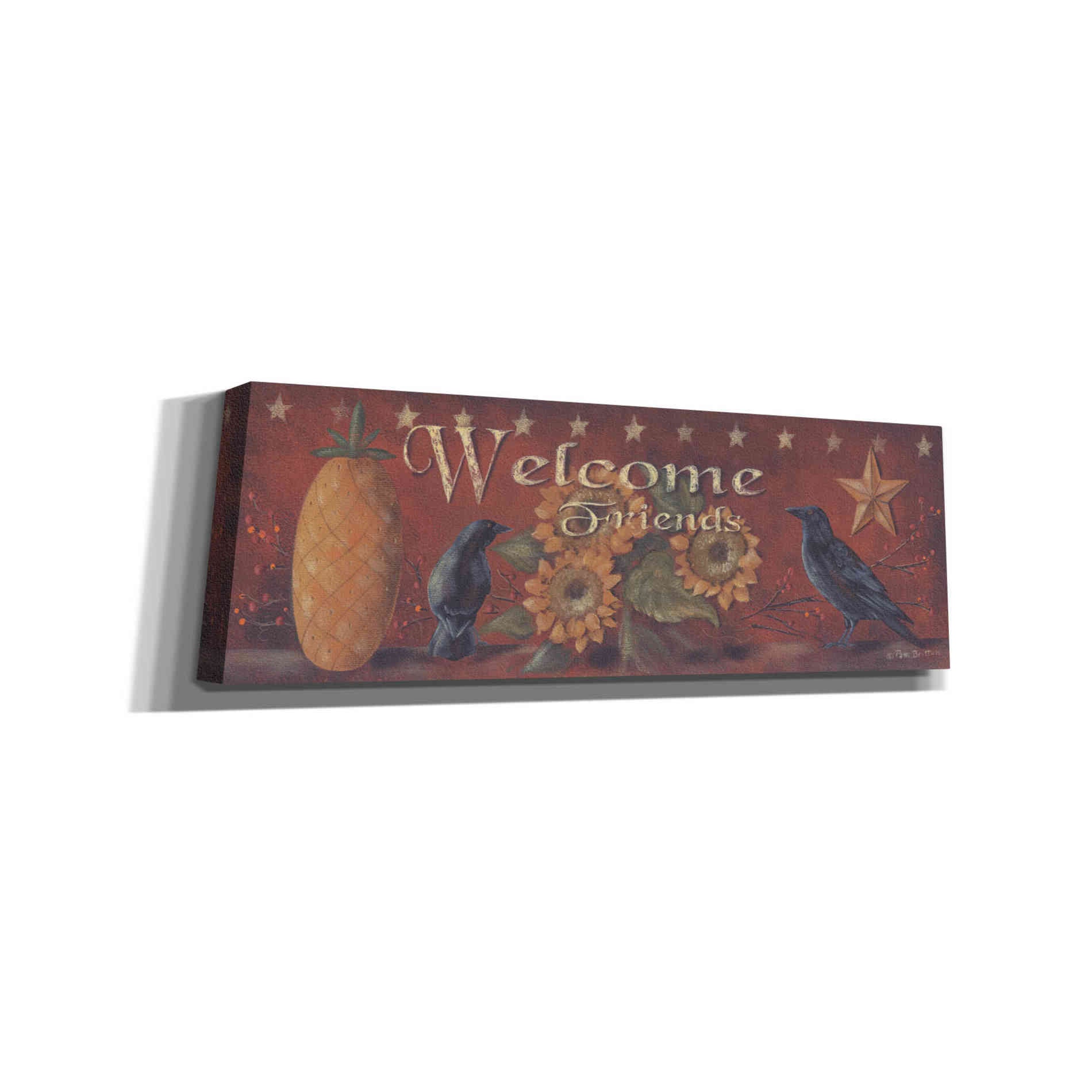 'Welcome Friends' by Pam Britton, Canvas Wall Art