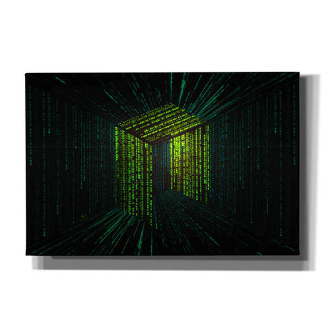 Image of 'Digital Rain Neo Crypto' by Katalina, Canvas Wall Art
