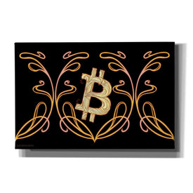 'Art Nouveau Bitcoin Gold' by Katalina, Canvas Wall Art