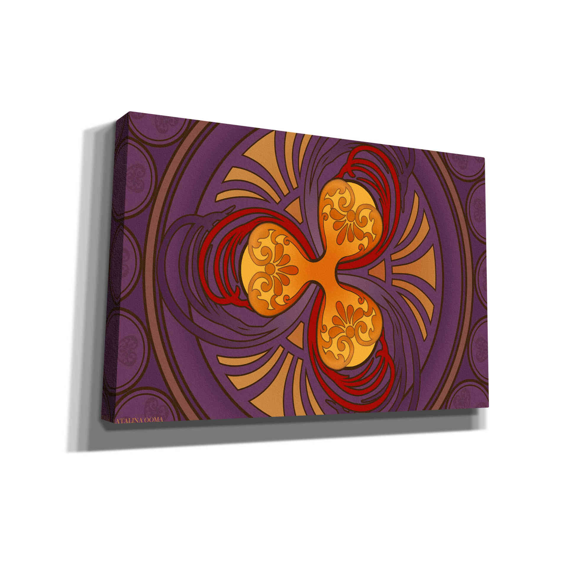 'Art Nouveau Ripple Crypto' by Katalina, Canvas Wall Art