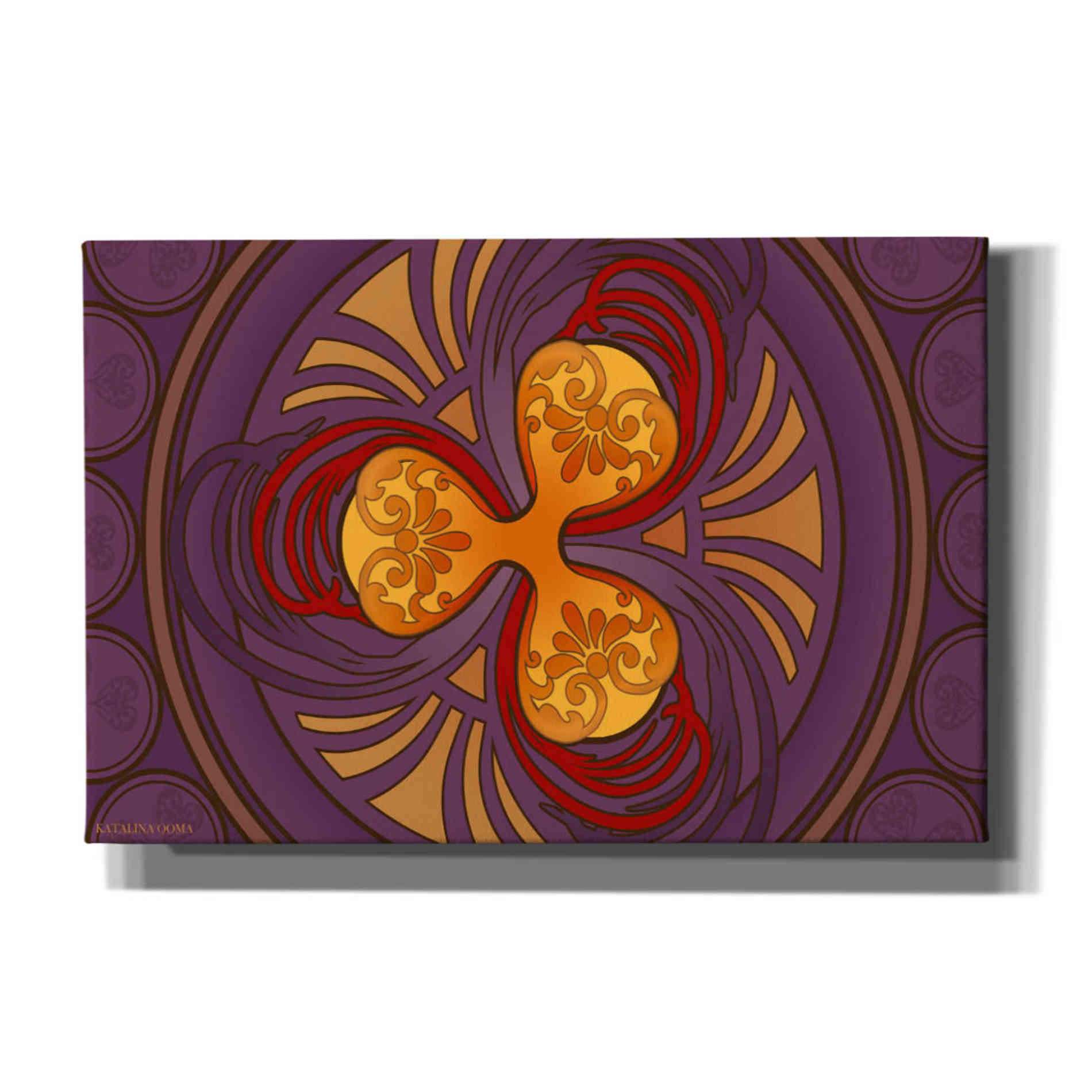 'Art Nouveau Ripple Crypto' by Katalina, Canvas Wall Art