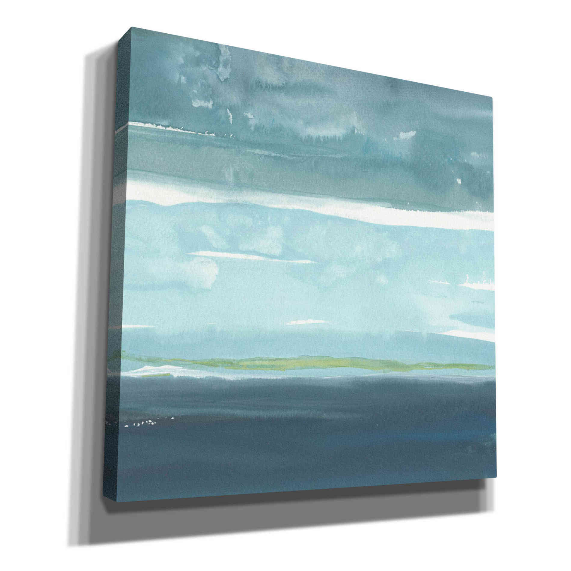 'Teal Horizon II' by Rob Delamater, Canvas Wall Art
