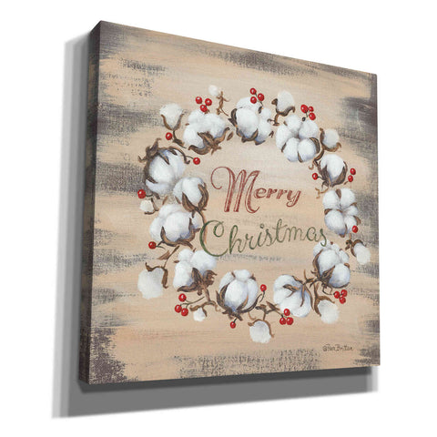 Image of 'Cotton Wreath Holiday' by Pam Britton, Canvas Wall Art