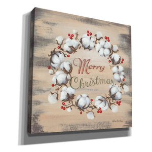'Cotton Wreath Holiday' by Pam Britton, Canvas Wall Art