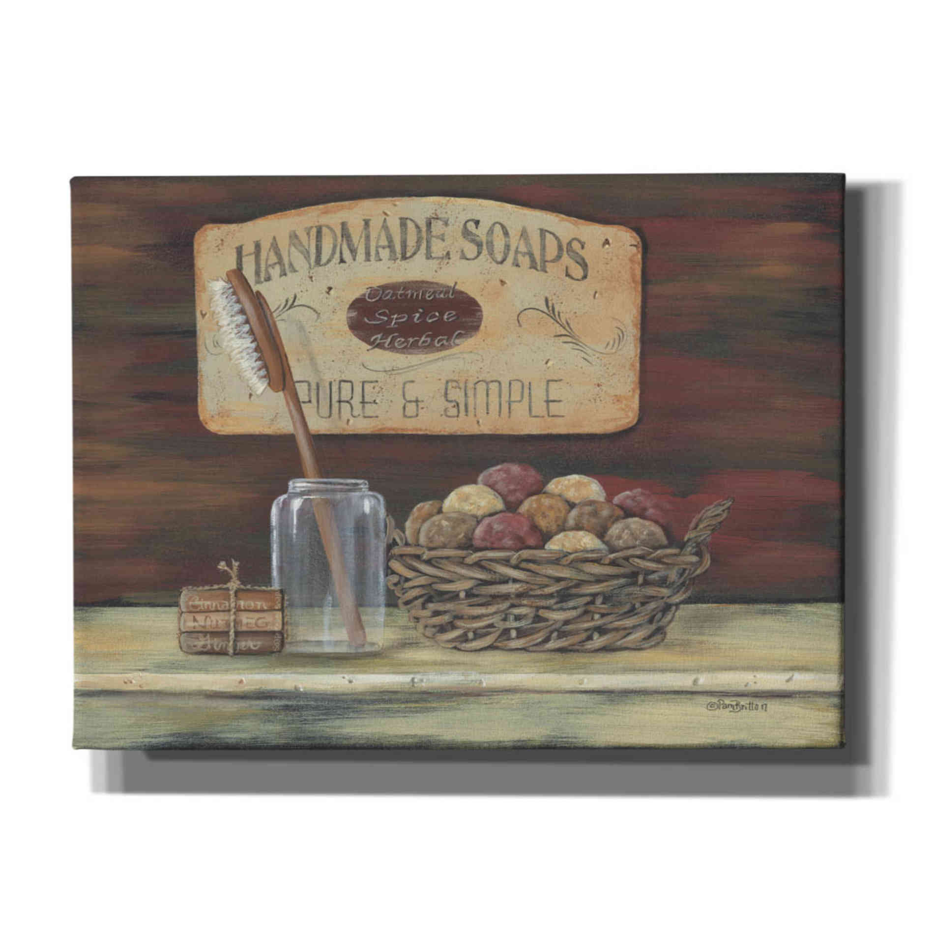 'Handmade Soaps' by Pam Britton, Canvas Wall Art