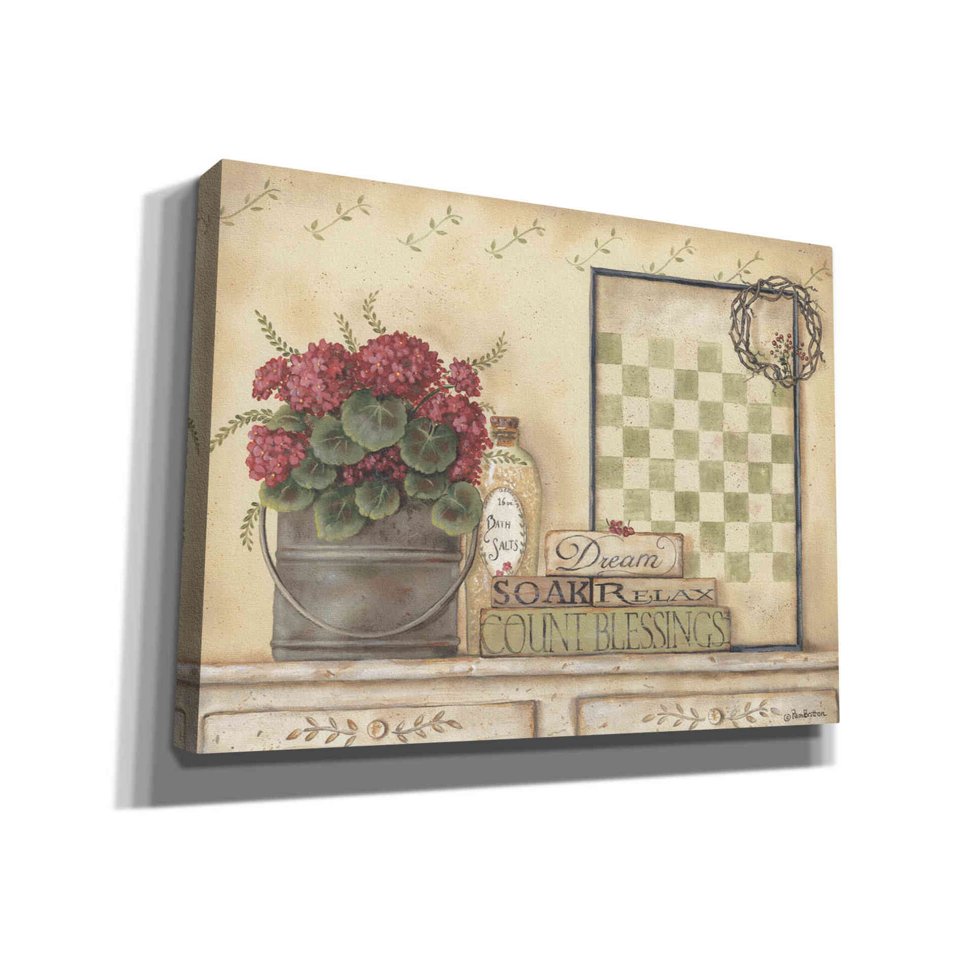 'Soak and Relax' by Pam Britton, Canvas Wall Art