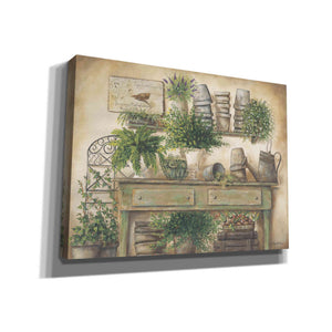 'Potting Bench I' by Pam Britton, Canvas Wall Art