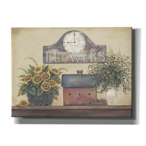 'Flower Clock' by Pam Britton, Canvas Wall Art