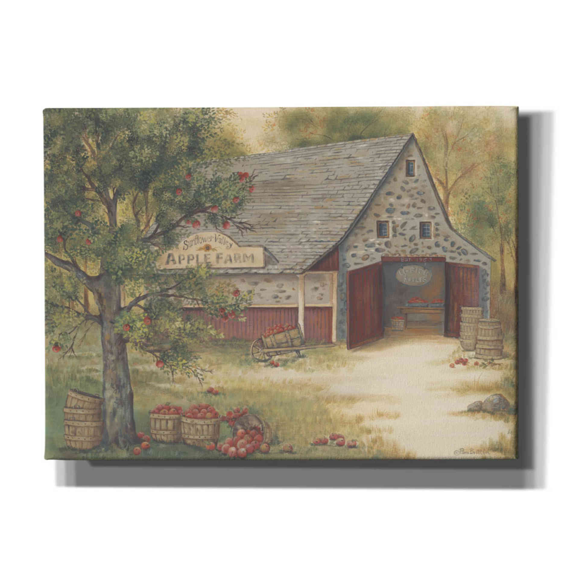 'Sunflower Valley Apple Farm' by Pam Britton, Canvas Wall Art