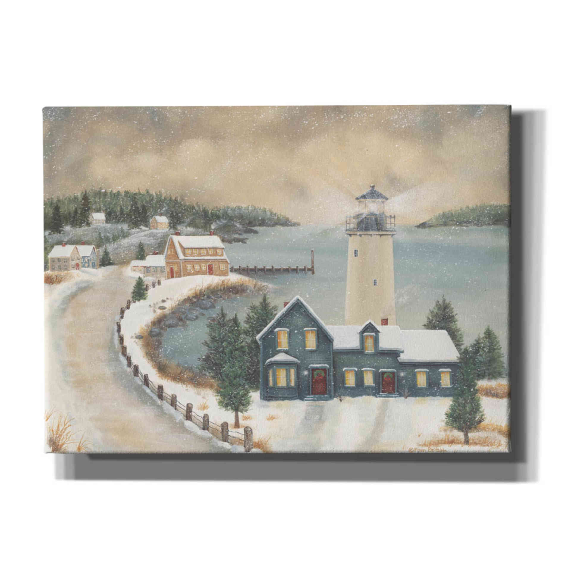 'Snowy Beacon' by Pam Britton, Canvas Wall Art