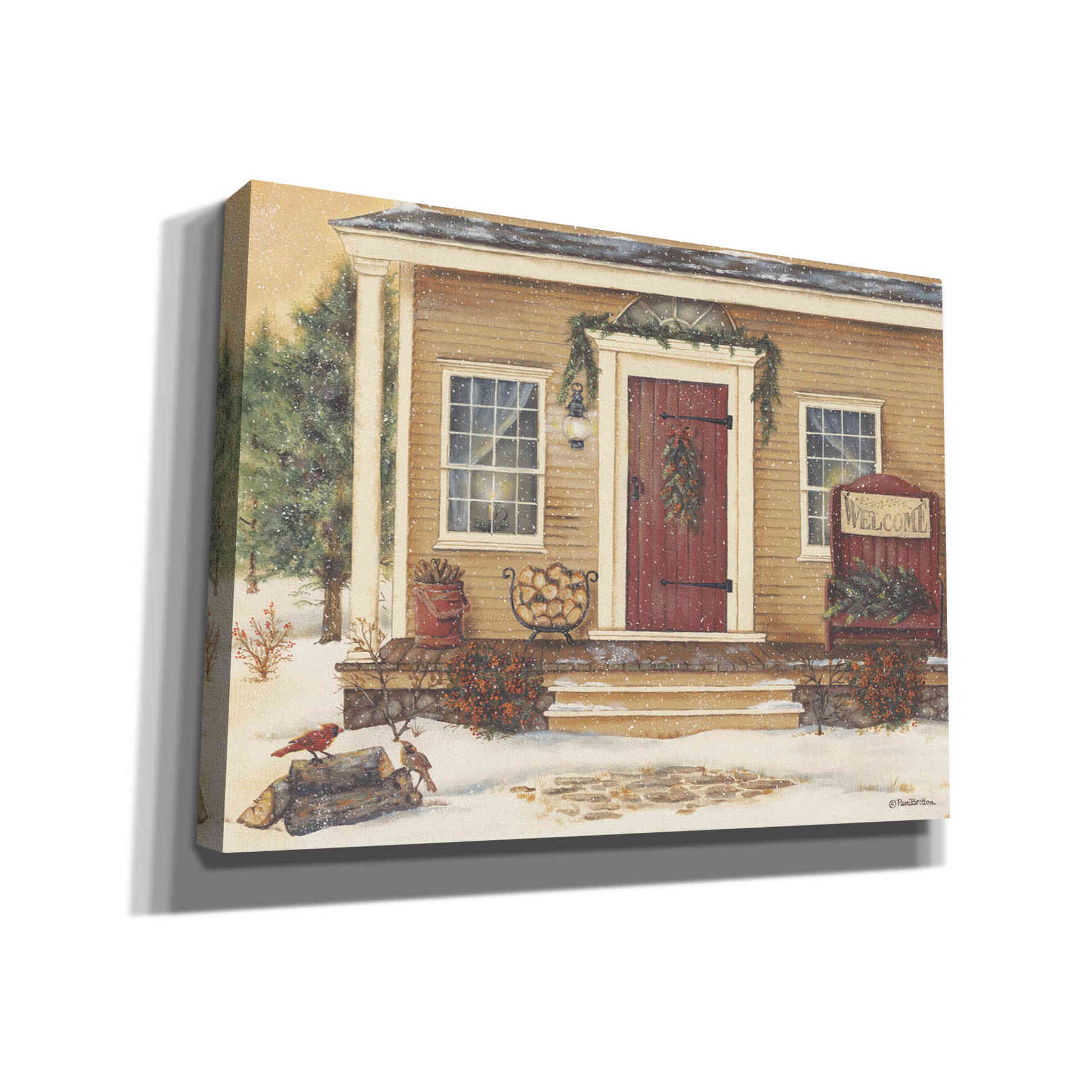 'New England Winter Day' by Pam Britton, Canvas Wall Art