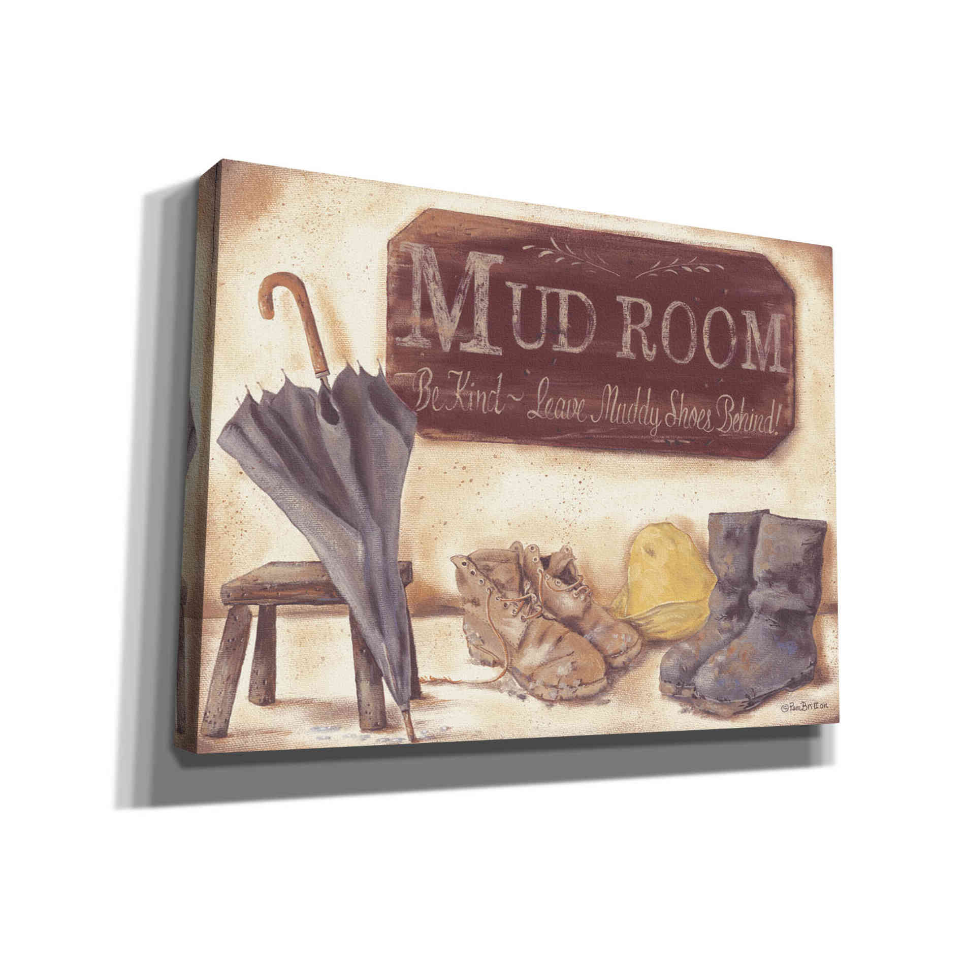 'Muddy Shoes' by Pam Britton, Canvas Wall Art