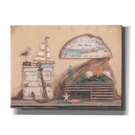 'Beach Cottage' by Pam Britton, Canvas Wall Art