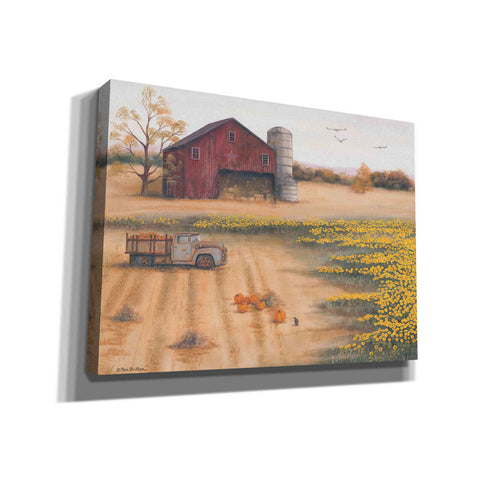 Image of 'Barn & Sunflowers II' by Pam Britton, Canvas Wall Art