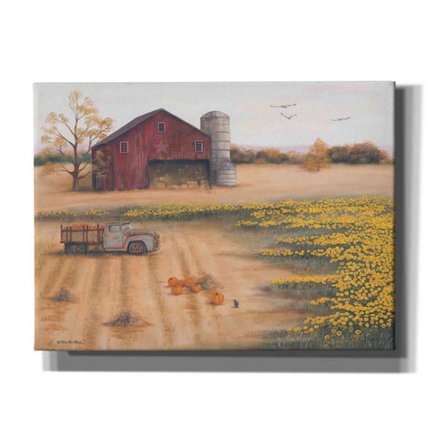 Image of 'Barn & Sunflowers II' by Pam Britton, Canvas Wall Art