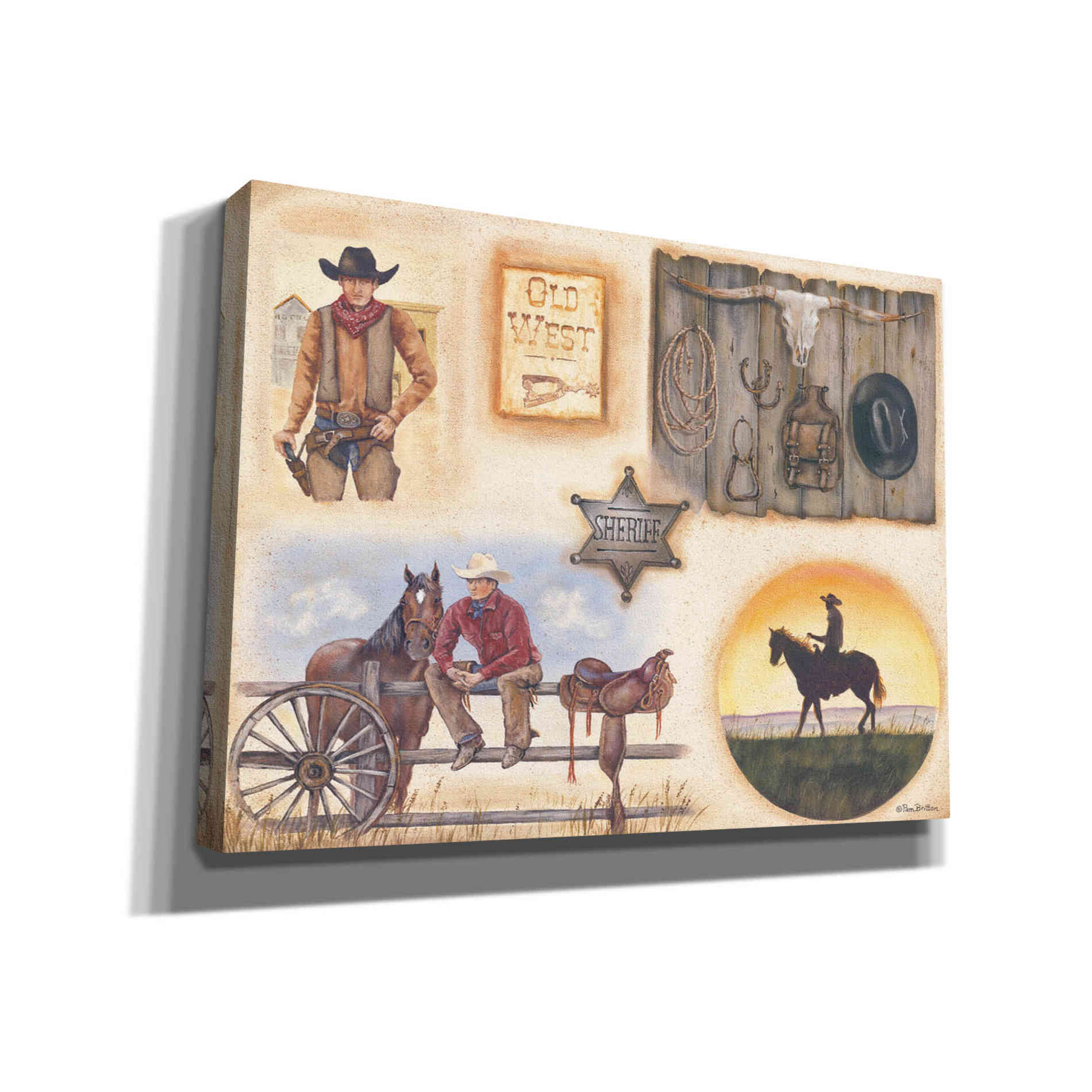 'Western I' by Pam Britton, Canvas Wall Art