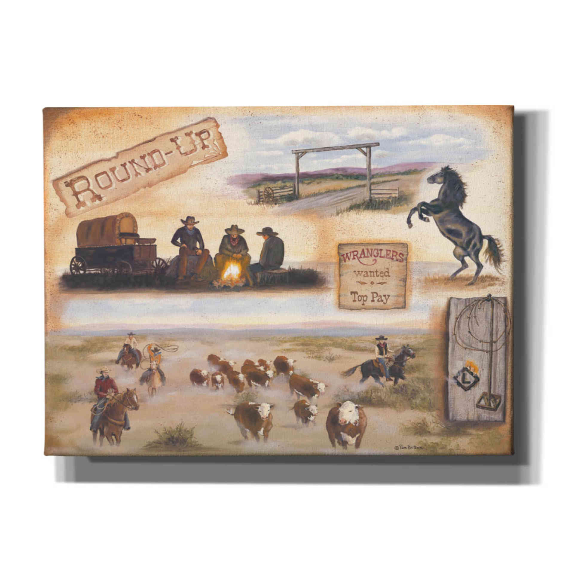 'Western II' by Pam Britton, Canvas Wall Art