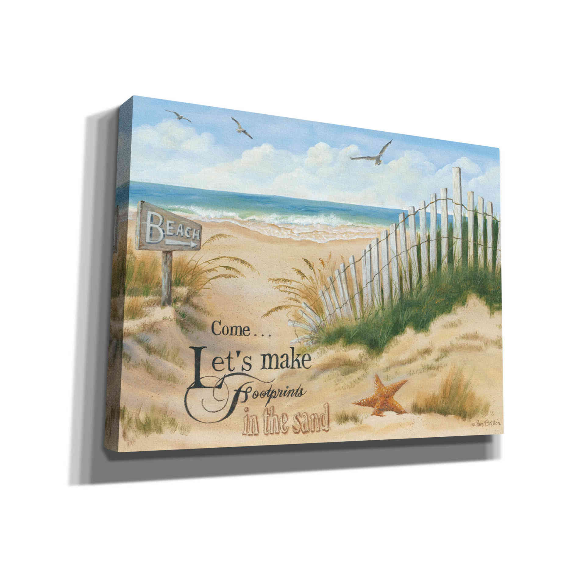 'Footprints' by Pam Britton, Canvas Wall Art